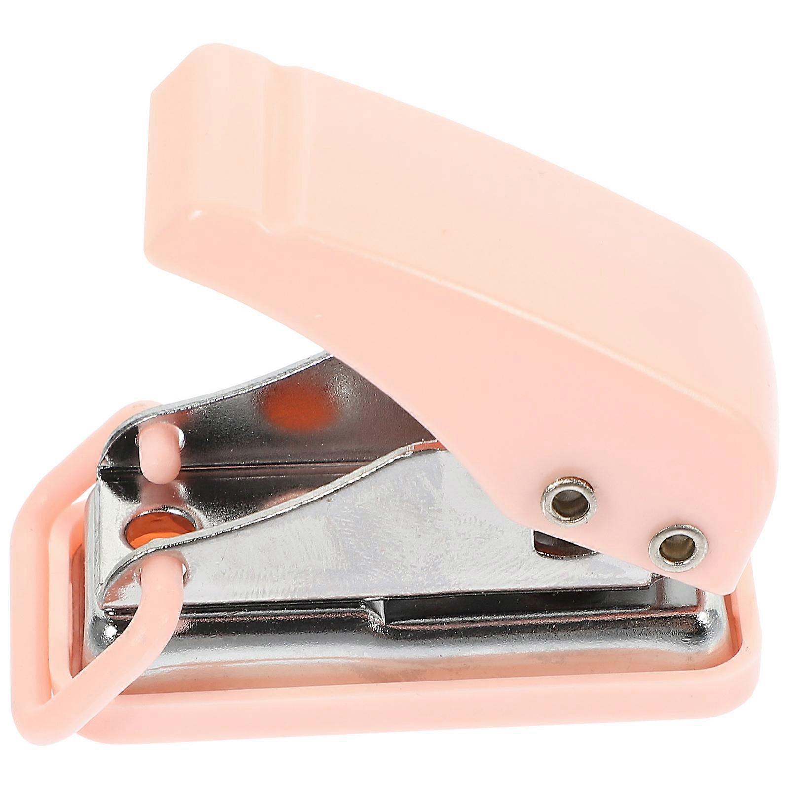 Small Handmade Stapler for Office Supply Durable Use Pink