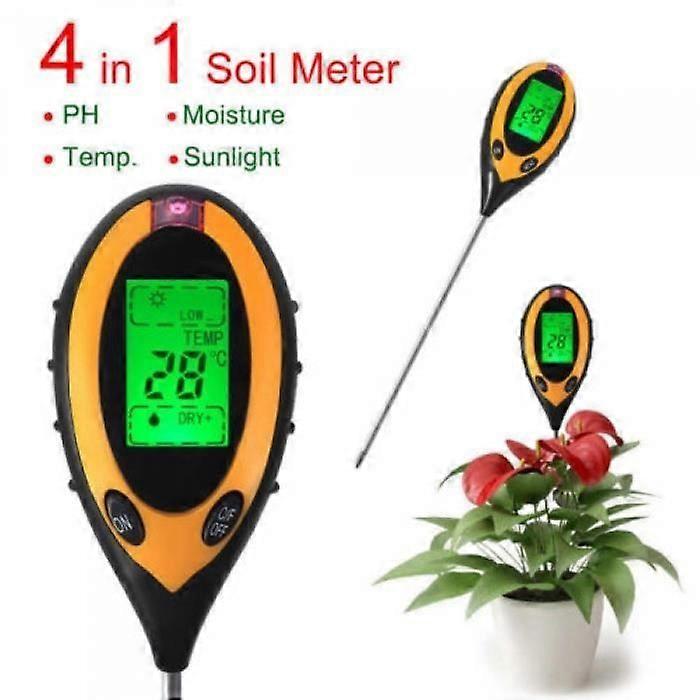 Hygrometer Soil Measuring Instrument pH - Temperature - Humidity - Sunlight Tester Meter