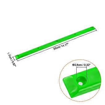 Plastic Skateboard Rails Protector for Longboard, Collision Guard, Green, 2 Pack