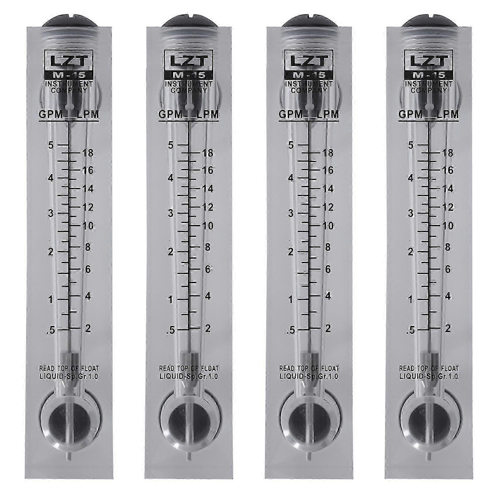 4X 0.5-5 GPM 2-18 LPM Water Flow Panel Mount Type Flowmeter
