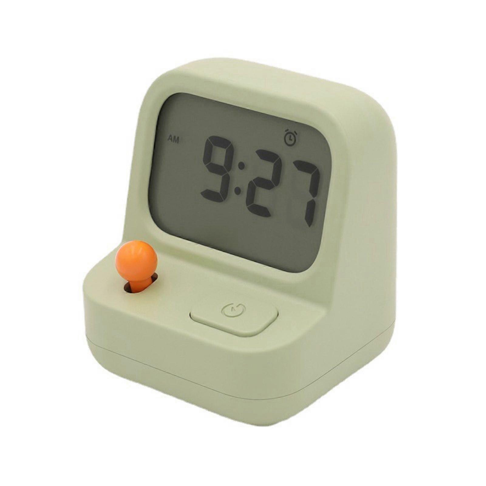 Desktop Alarm Clock Retro Game Machine-shaped Electronic Timer Multi-Function Countdown Snooze Desk Table Clock for Home Office QingHai