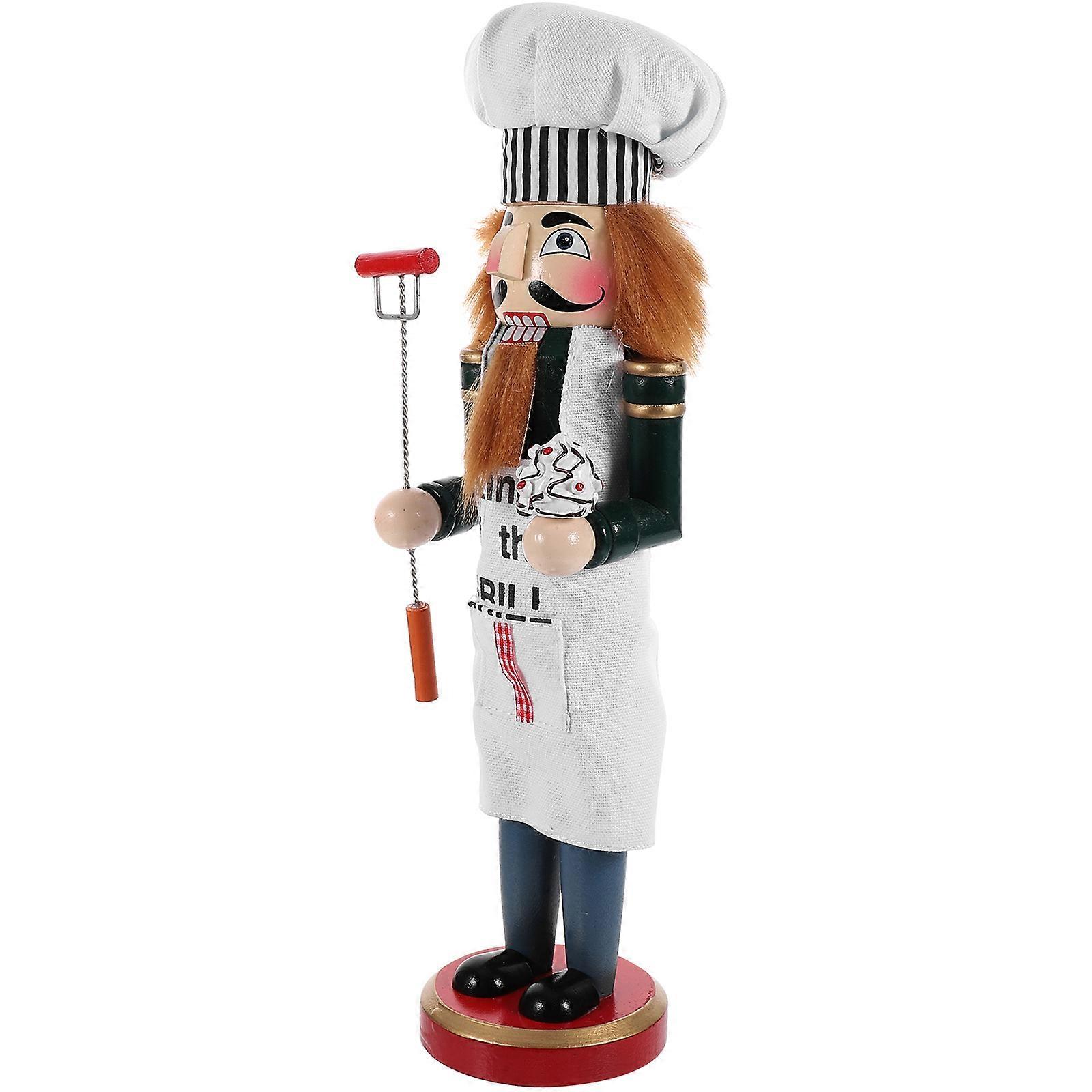 Chef Nutcracker Christmas Nutcracker Figure Kitchen Table Wooden Nutcracker Decor