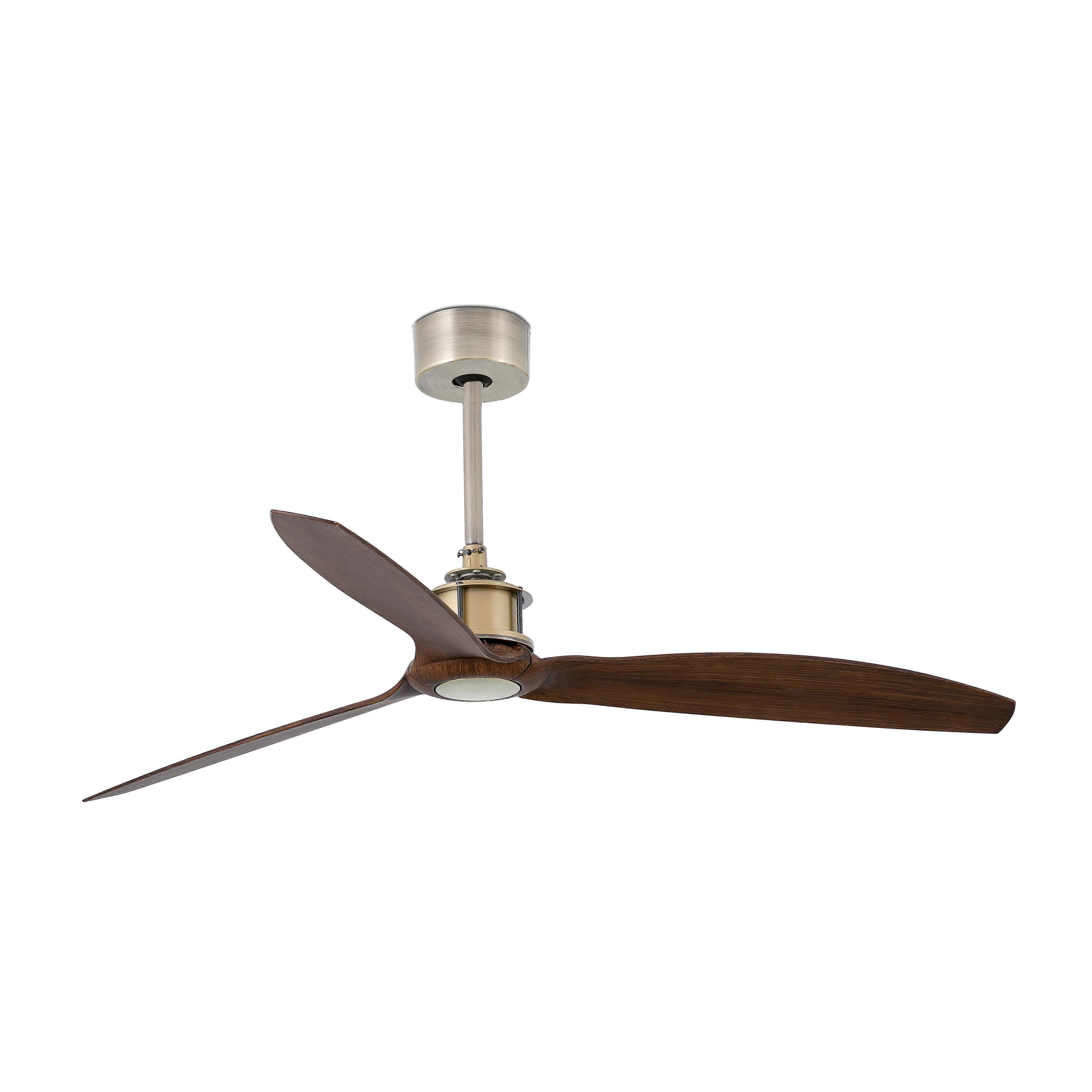 DC Deckenventilator Just Fan Messing / Walnuss