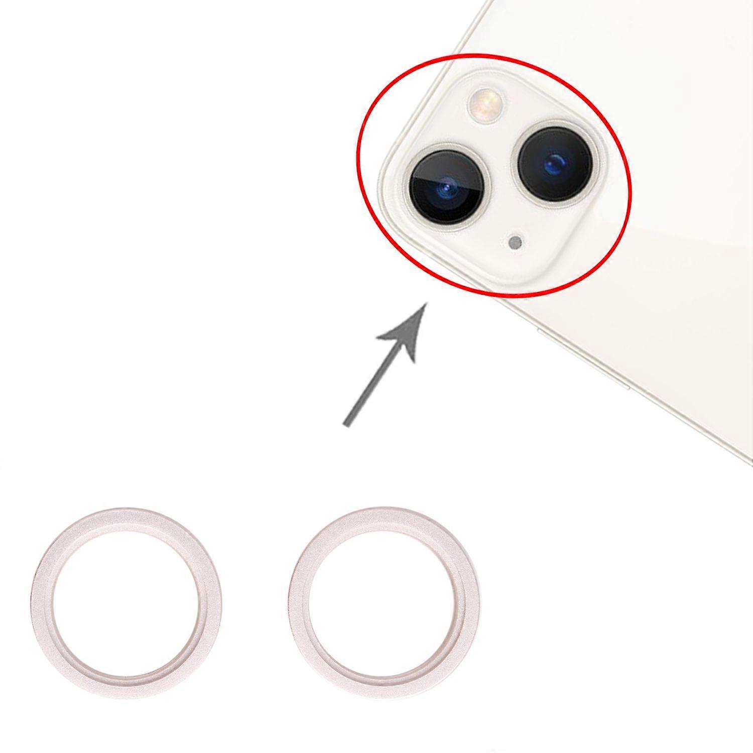 2pcs Back Camera Lens Socket Protector for Apple iPhone 13 Mini Spare Part White