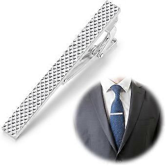 Men s Tie Clip Bar Silver Necktie Pin Elegant Tie Bar Pinch Clips Smart Business Man Dad Boyfriend Husband Gift for Valentine Father Day Graduation We
