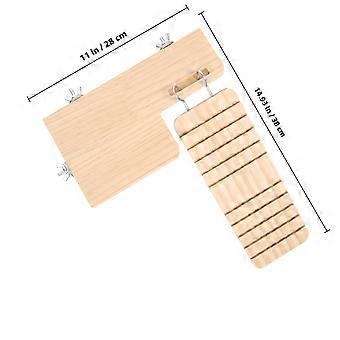 Wooden Platform Pet Waterproof Ladder Stand for Hamster Cage 1Set Toy