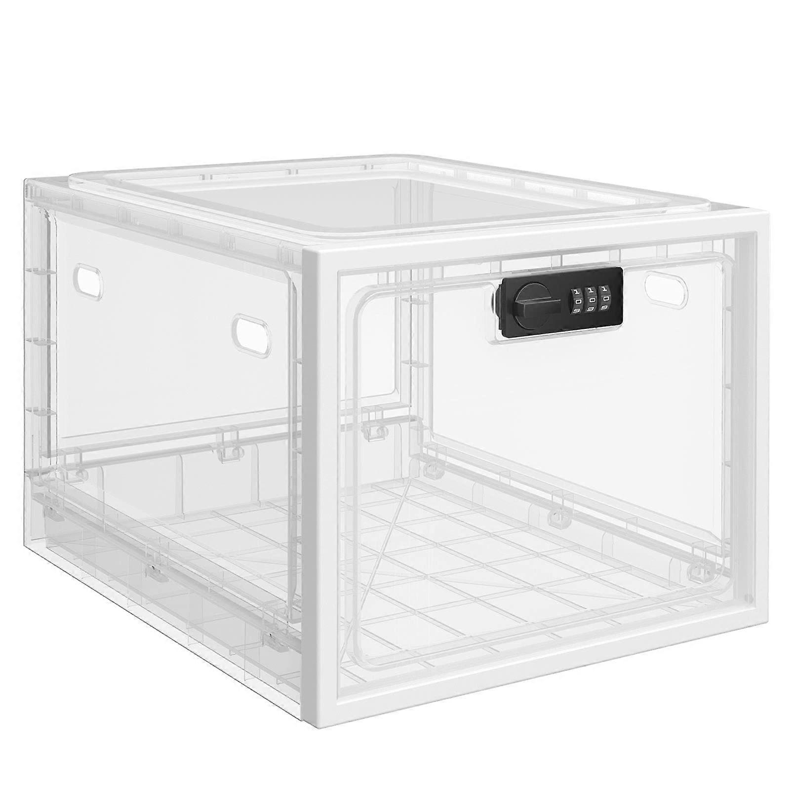 Large Capacity Medication Lock Box with Combination Code, Secure Medicine Storage for Home and Fridge