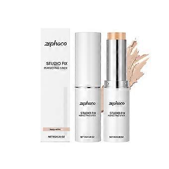 Zephoco Ivory White Moisturizing foundation make-up Stick Moisturizing Natural concealer Stick on the skin and maintain makeup with high gloss