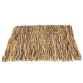 Kleines Haustier Tier Hamster Handgewebte Grasmatte Kaninchen Meerschweinchen Pad (L)