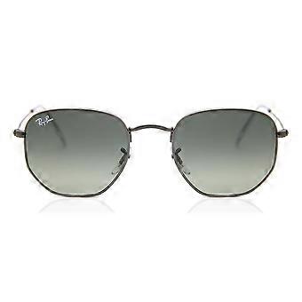 Ray-Ban RB3548N Hexagonal Metal Flat Lenses 004/71 Full Rim Gunmetal Unisex Geometric Sunglasses UV3 Original