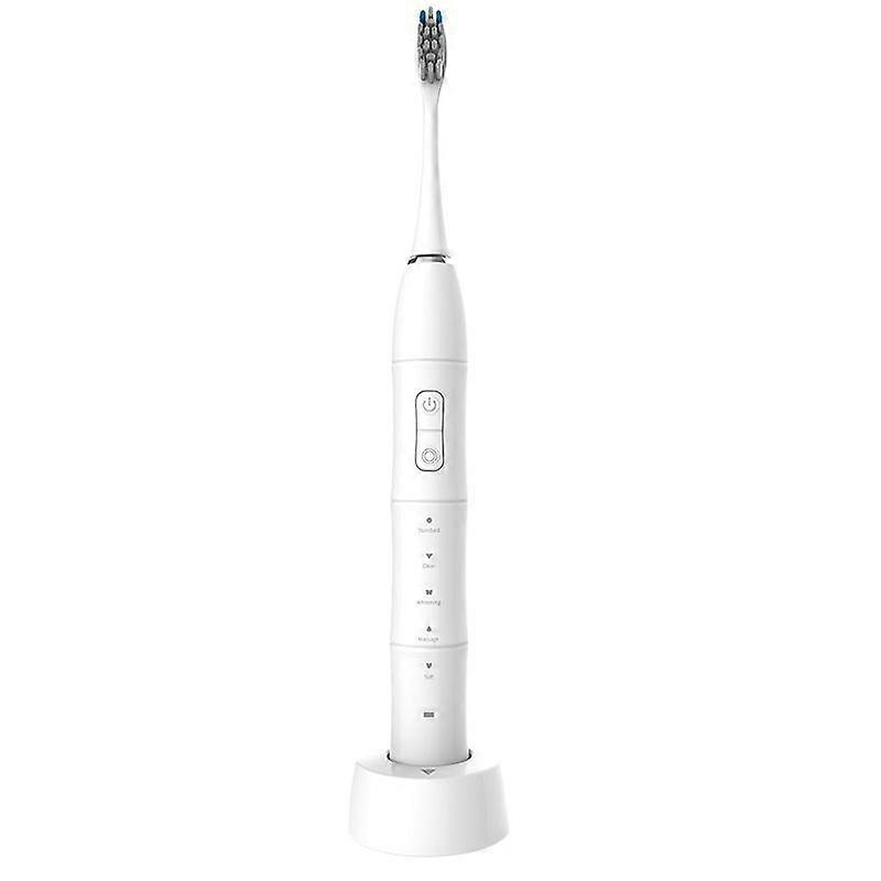 Two-button rechargeable cordless sonic electric toothbrush (white)