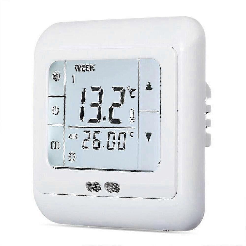 Smart WiFi Programmable Thermostat for Electric Floor Heating, Touchscreen Energy Saving Room Temperature Controller