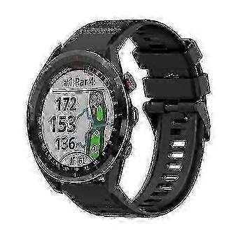 Silicone Watch Band 22mm Horizontal Texture for Garmin Approach S62 with Removal Tool