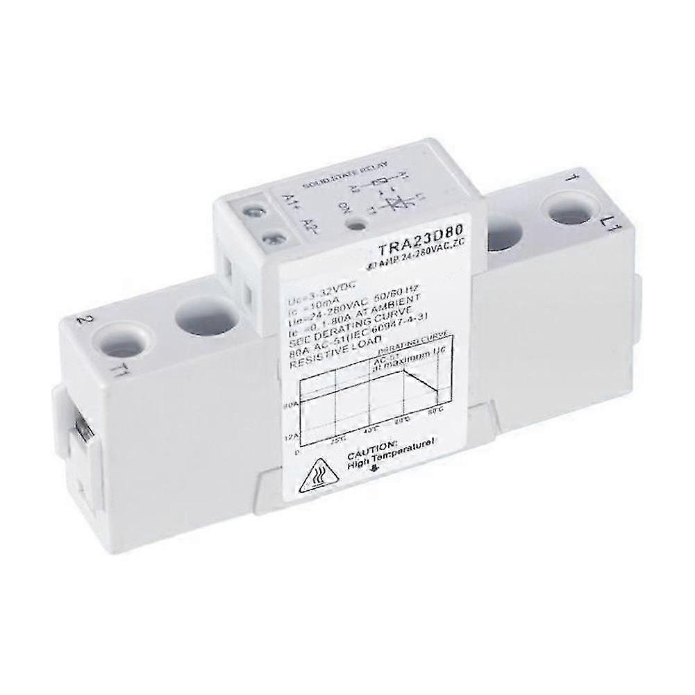 80A compatible with Mini Semiconductor Solid State Relay 24VDC Input Output 42-480VAC Voltage SSR Relay Module & Board compatible with Dc AC