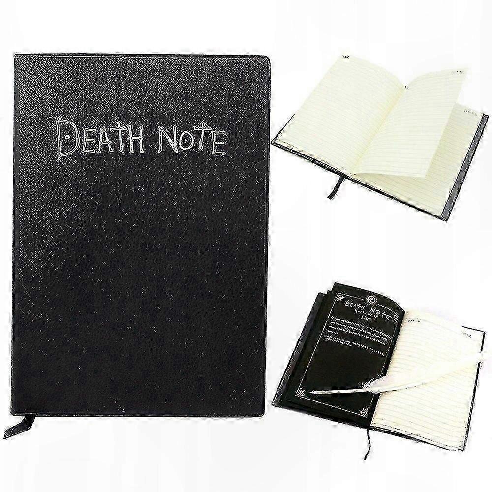 Anime Death Note Themed Notebook and Feather Pen Set