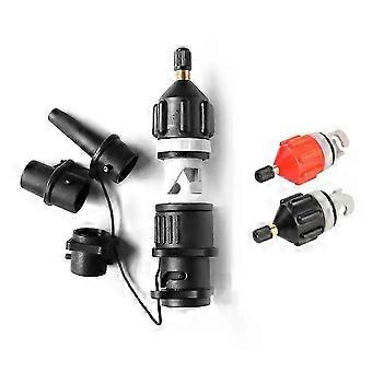 Air Valve Adaptor Kit compatible with SUP Board Inflatable Pump Adapter Paddle Boat Kayak Air Valve Pump Connector Combo Kit Black / Orange