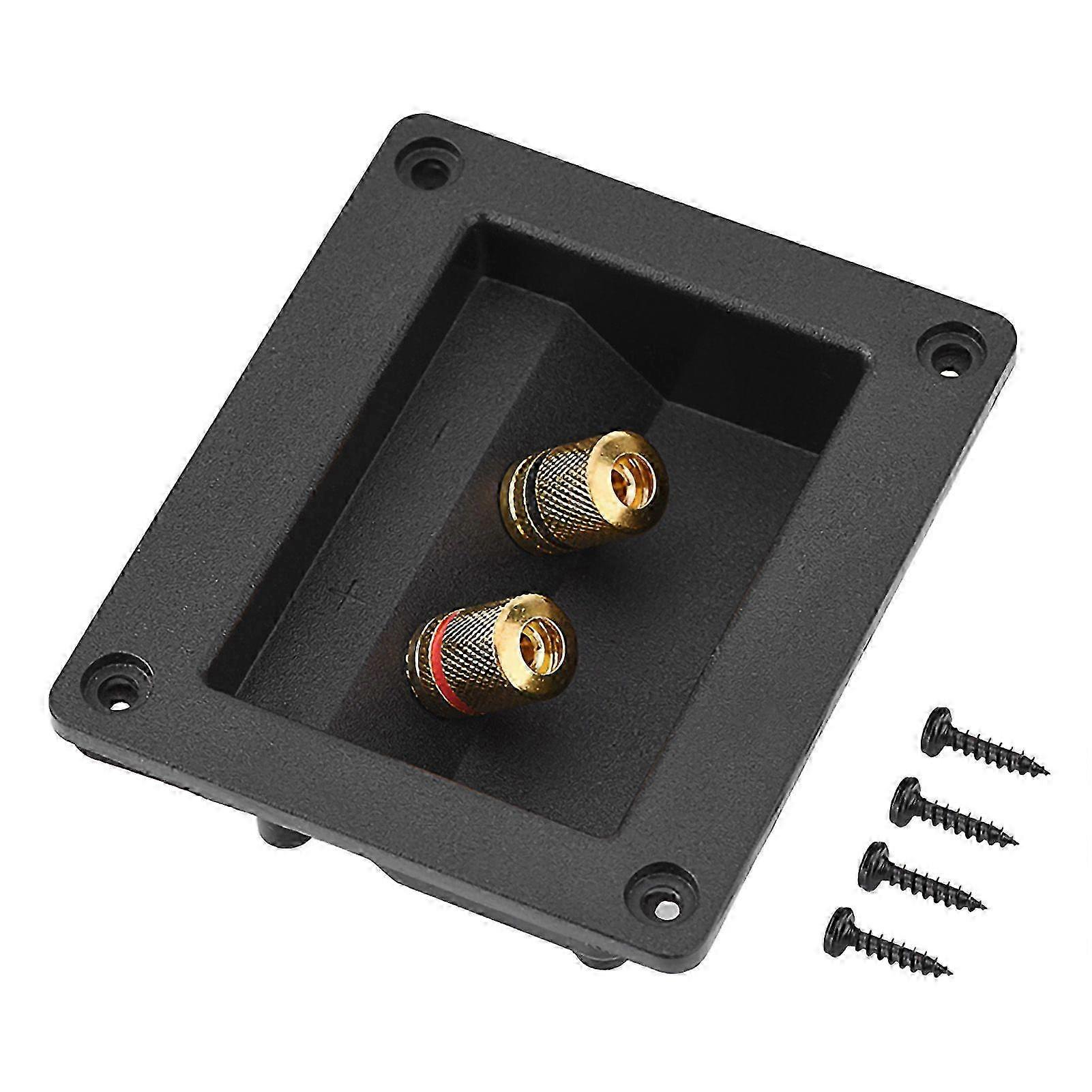 Acoustic Components compatible with HiFi Speaker 2 Copper Binding Post Terminal Cable Connector Box Shell