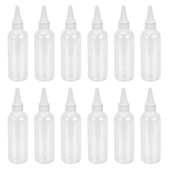 Botellas transparentes para tinte de cabello con dosificador controlado (30 unidades)