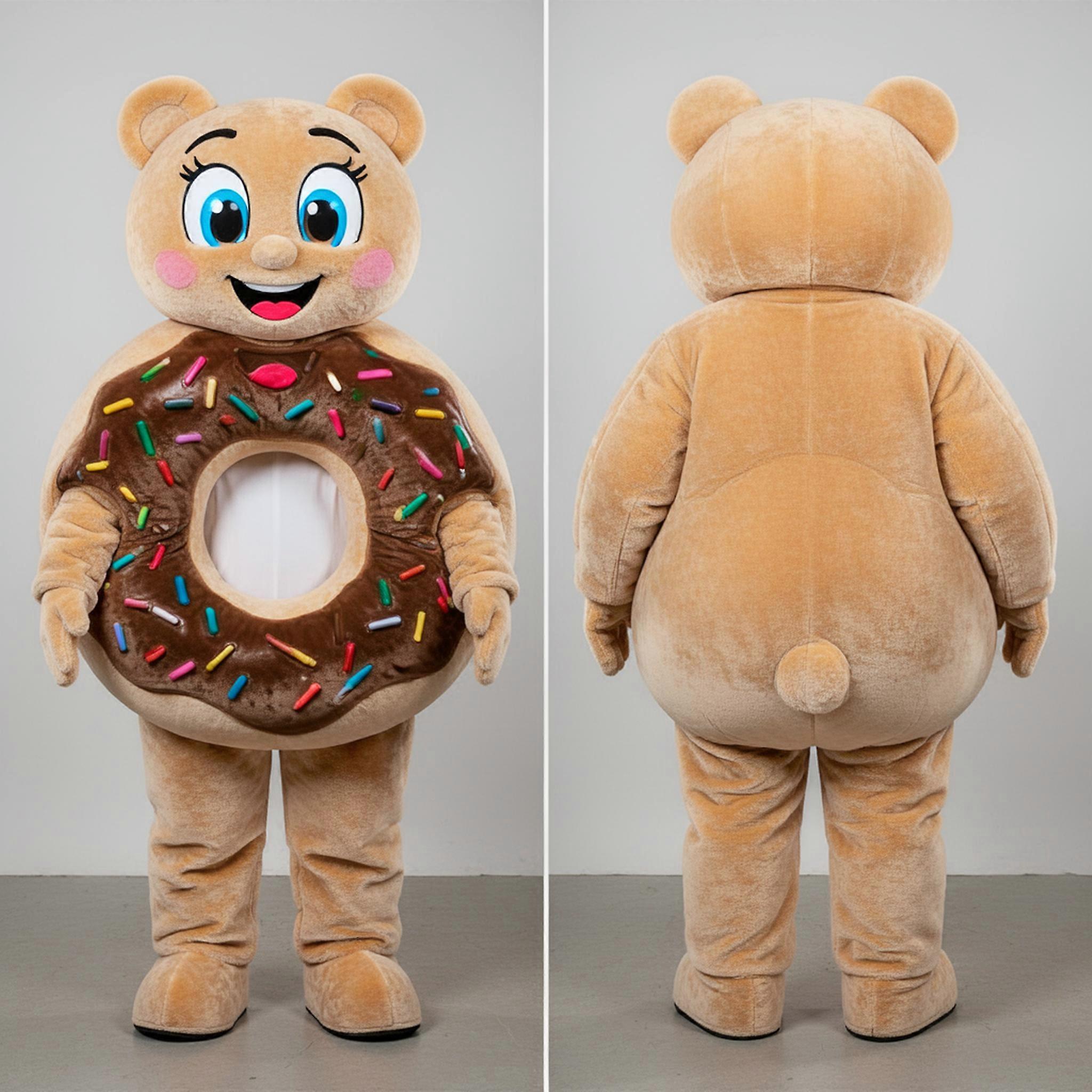 MASTICOT Golden Sprinkled Donut Mascot