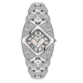 Elegante Damen-Armbanduhr mit quadratischem Strassstein-Zifferblatt und römischen Ziffern – perfekt für jeden Tag, Partys oder als Geschenk für Brautjungfern.