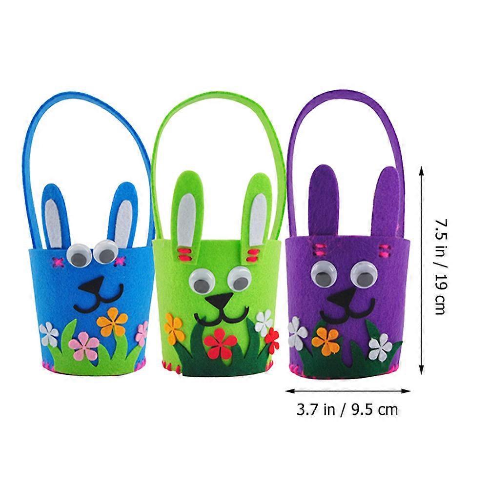 Candy Storage Pouch for Easter Treats 3Pcs Easter Cloth Buckets