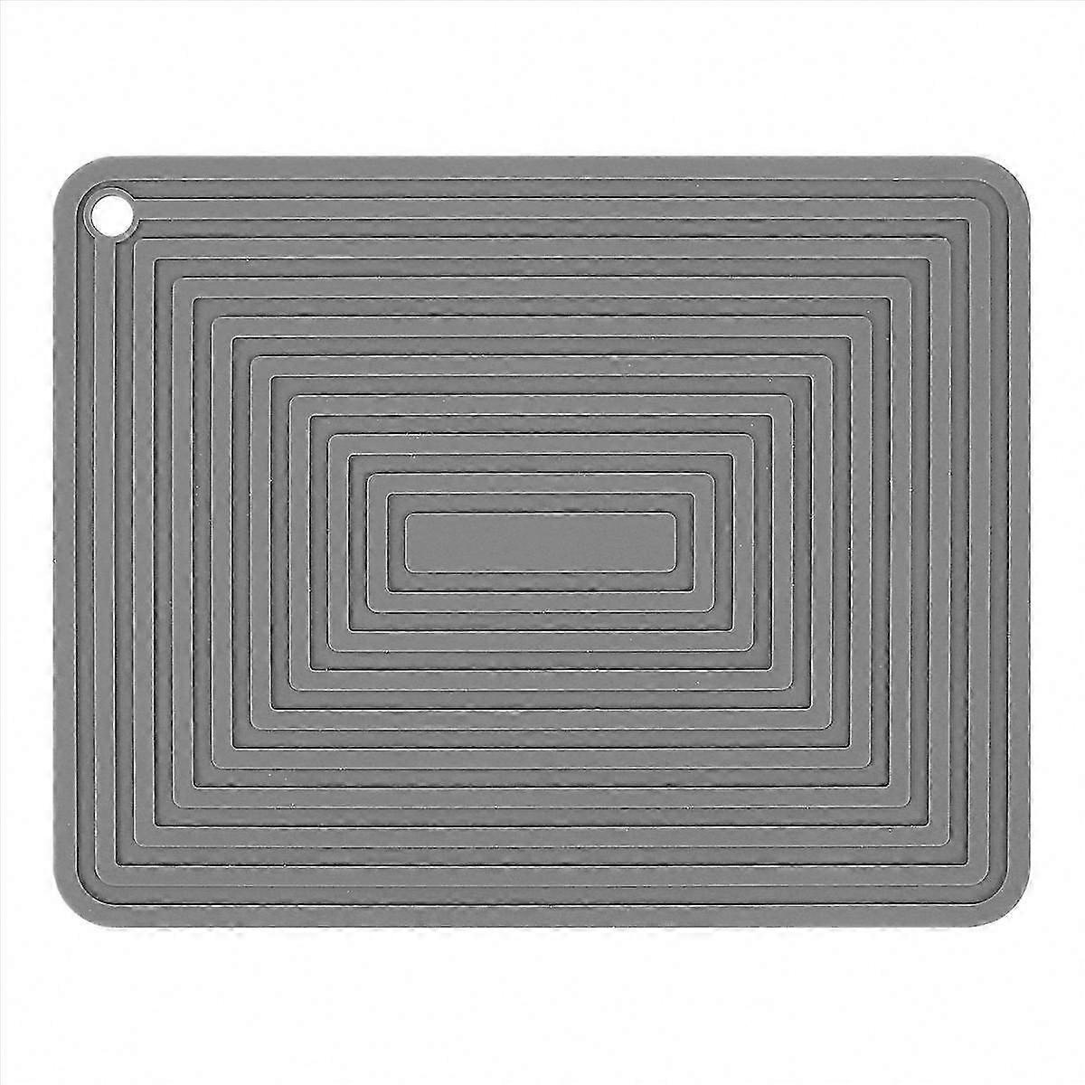 Heat Resistant Silicone Pot Holder Kitchen Table Mat, Large, Gray