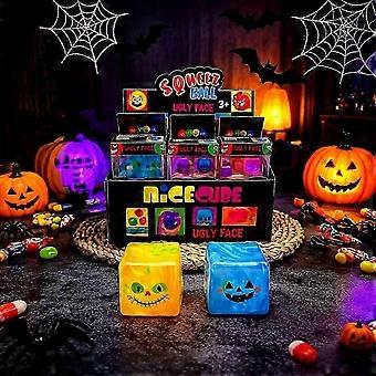 Transparent Cube Mochi Squishy Toy Slow Rising Stress Relief Squeeze Fidget Halloween Activity Entertainment