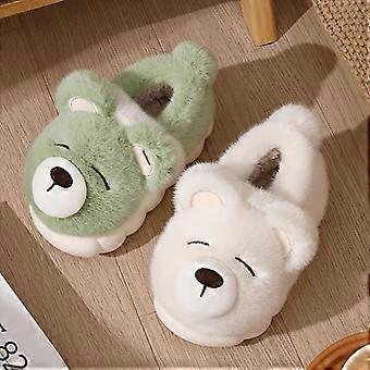 Women's Couple Indoor Outdoor Slippers, Fun Cartoon Design, Thick Sole Warm Heel Slippers