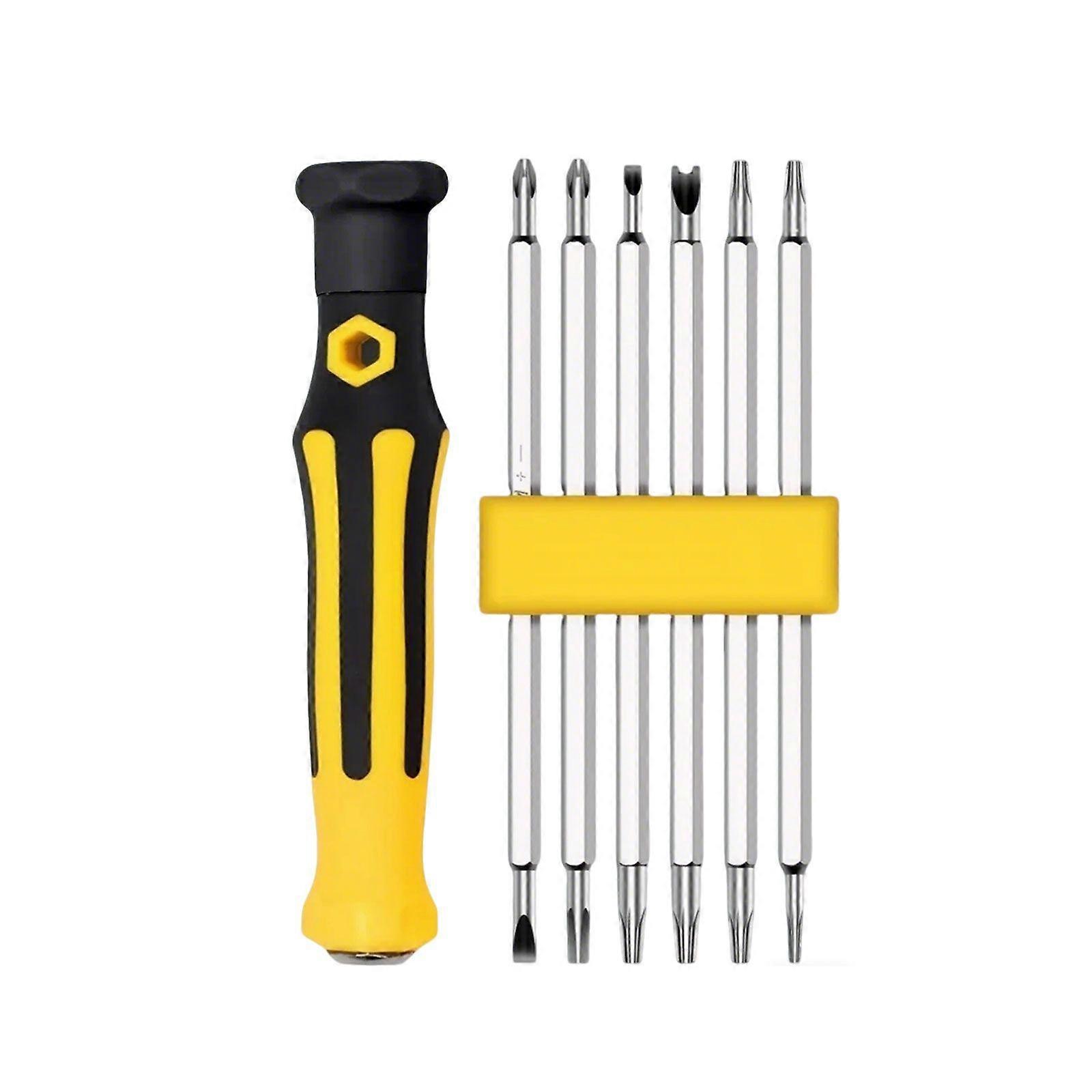 12-in-1 Screwdriver, Multi-Bit Screwdriver with Drill Bit, Mag