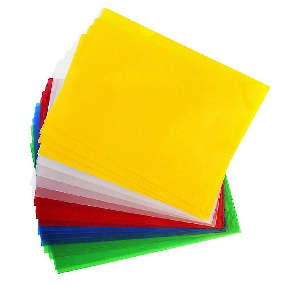 20 PCS Waterproof Document Bag Transparent Folder A4 File Folder L File Folder Document Expanding Wallet