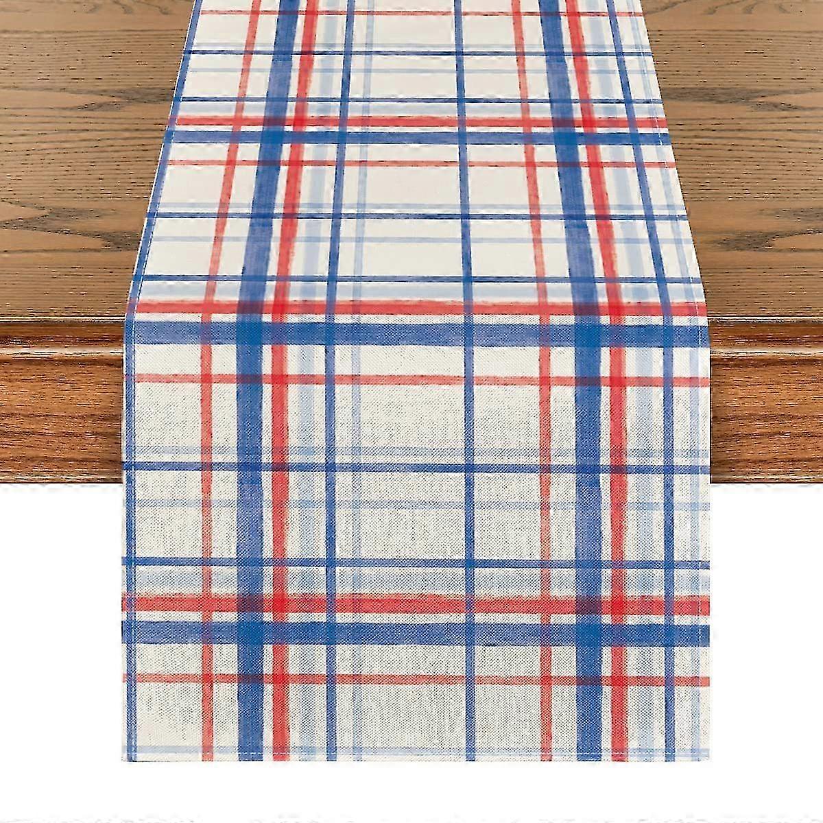 Buffalo Plaid Fall Table Runner Orange