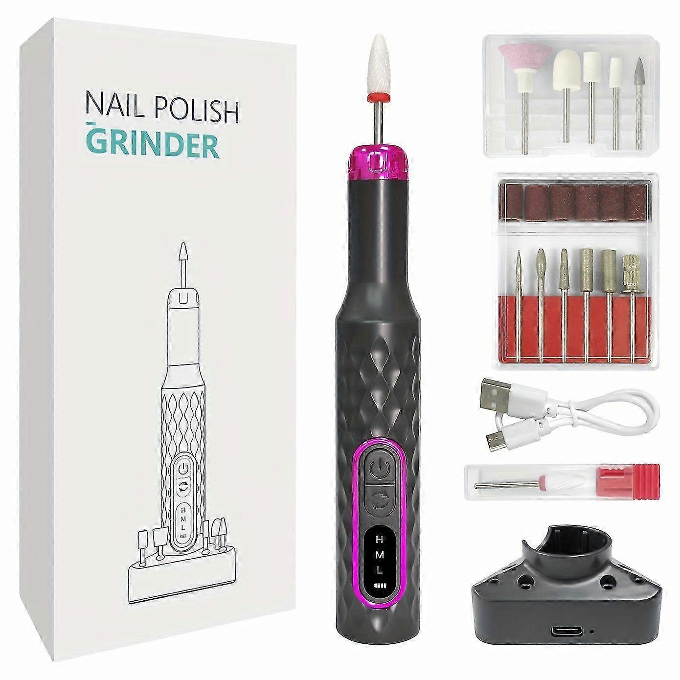 Electric Nail Polisher Mini File Multi Function Manicure Pedicure Tool