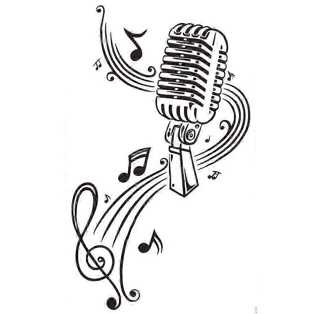 Black Musical Notes Wall Sticker
