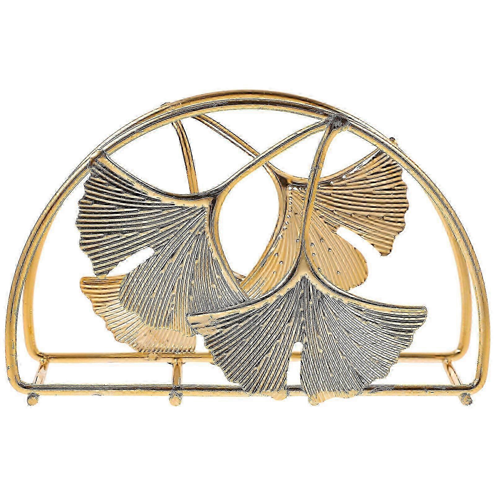 Iron Napkin Holder with Leaf Design for Table Setting