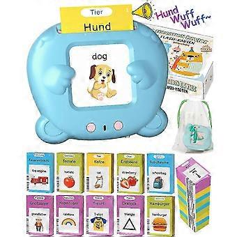 Talking Flash Cards German English Learning for Children 224 Words 12 Topics Blue