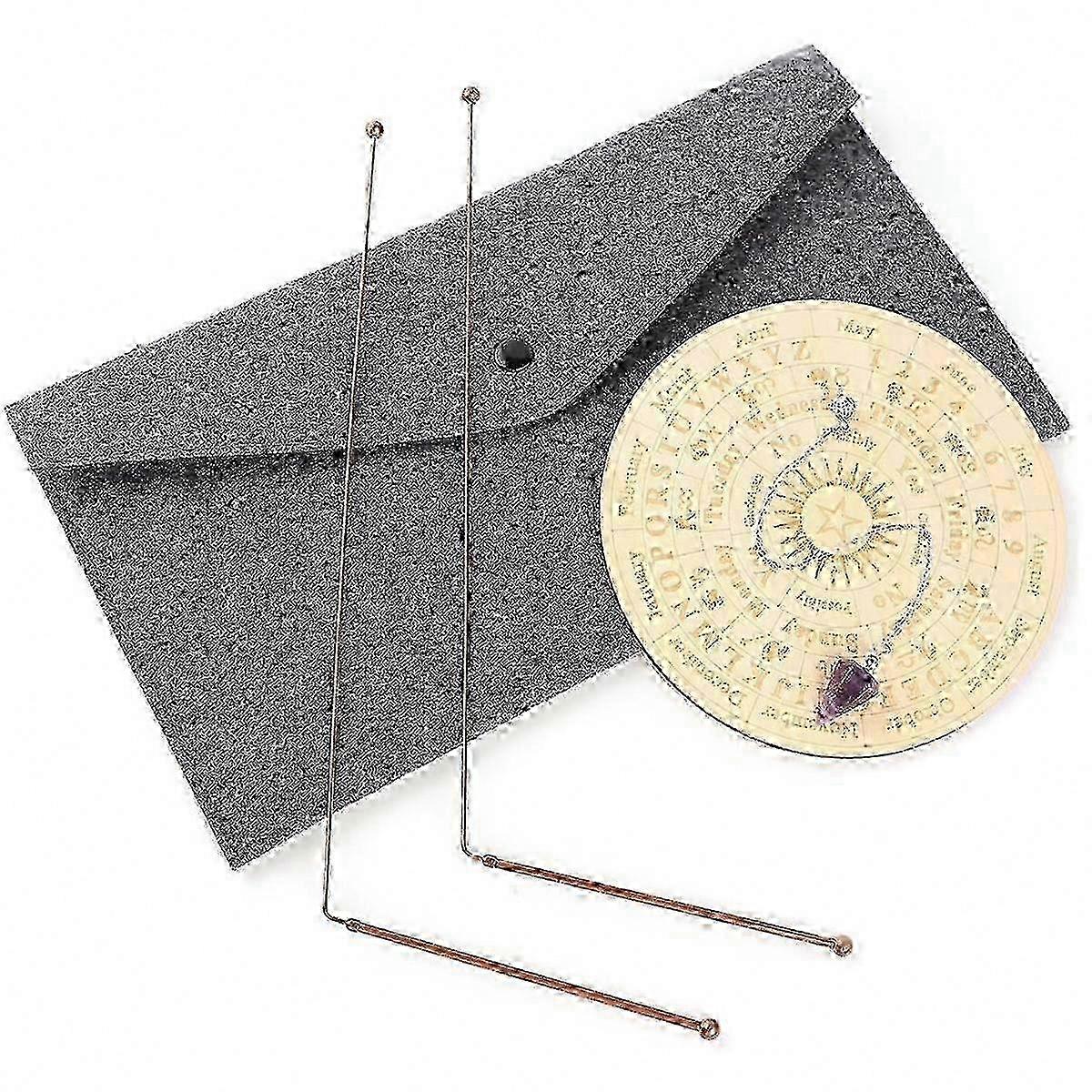Dowsing Rods and Pendulum Board Kit compatible with Energy Work and Divination