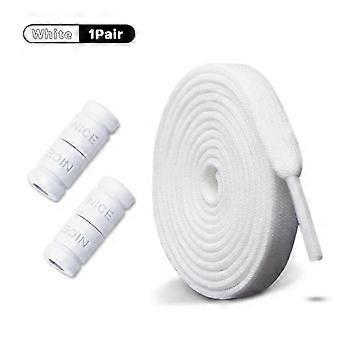 Elastic Shoelaces Sneakers colorful Capsule Buckle No Tie Shoe laces 8mm wide flat shoelace Unisex lazy Shoe Accessories 1Pair