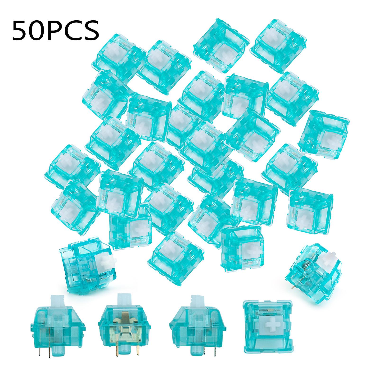 Linear Switches Transparent Mint Blue 3pins 60g Bottom Force Pre-Lubrication