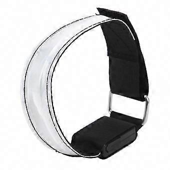 Reflekterende armbånd til løb i mørke, med genopladeligt LED-lys, hvid [XR].