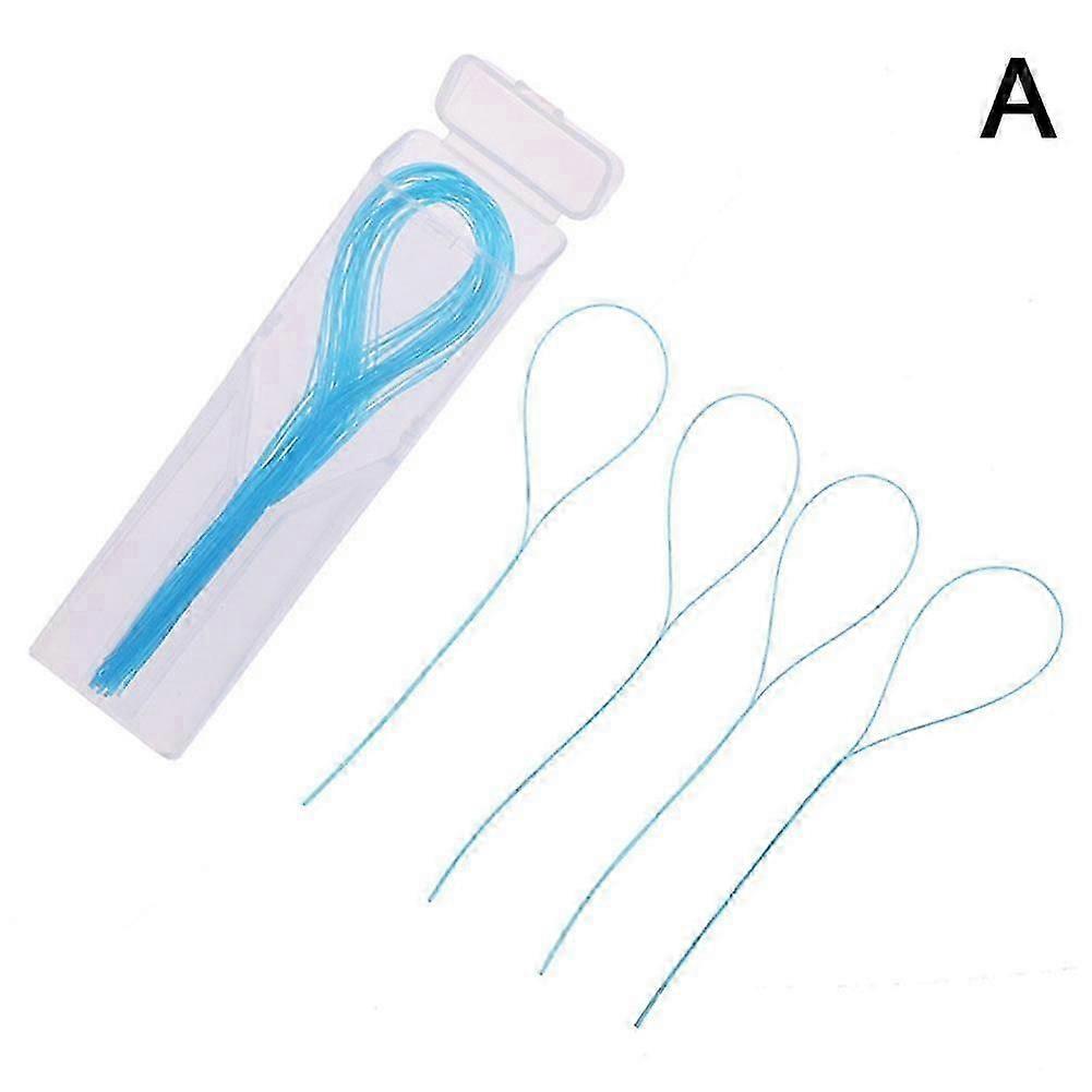 35Pcs Dental Floss Threaders Simple Loop  Case For Braces Implants-