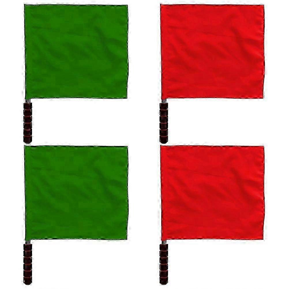 4Pcs Referee Hand Flags, Match Signal & Safety Flags