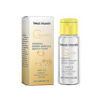 Hot Collagen Toner Essence Water, Hyaluronic Acid Xanthan Gum Infused, Daily Moisturizing Refreshing Facial Care, Enhances Skin Elasticity, Reduces Fi
