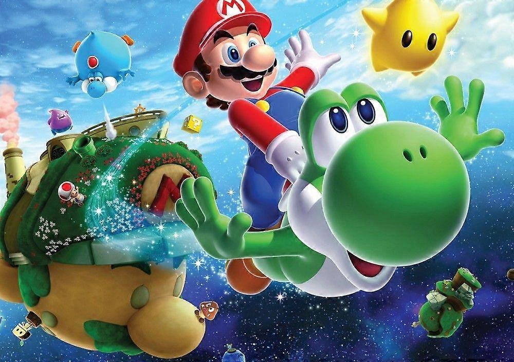 Quebra-cabeça do jogo Super Mario Galaxy 2, com imagem temática da Nintendo, modelo FOO1694.