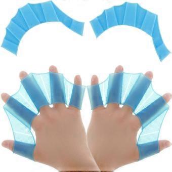 2 Pairs Silicone Swimming Gloves, Webbed Swim Training Gloves, Finger Frog Type Water Resistance Paddle Fins For Swim Training