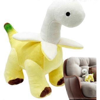 RUIYUE Banana Dinosaur Plush Pillow, 25cm Cuddly Stuffed Animal Toy, Yellow ryx