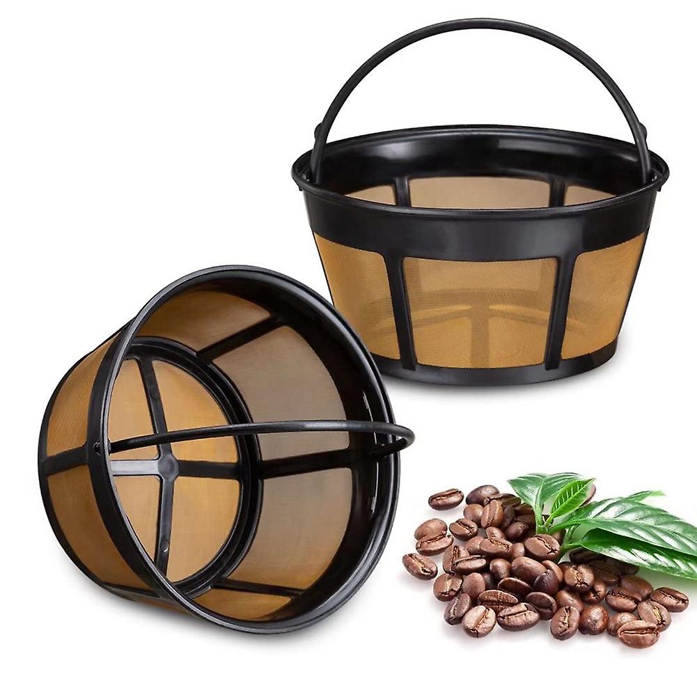 Reusable Coffee Filter, Basket Coffee Filters 8-12 Cup Replacement Coffee Filter with Stainless Ste