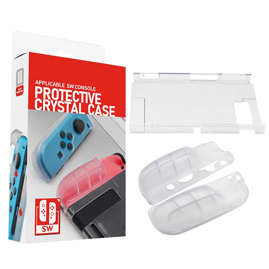 Clear Crystal Case Anti-scratch Shockproof Gamepad Frame Housing for NS Console