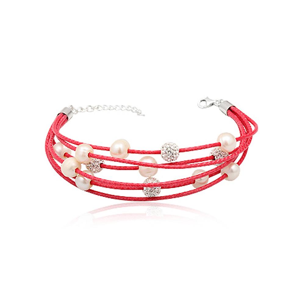 Tutoriel bracelet cuir noir perles argent et cristal swarovski