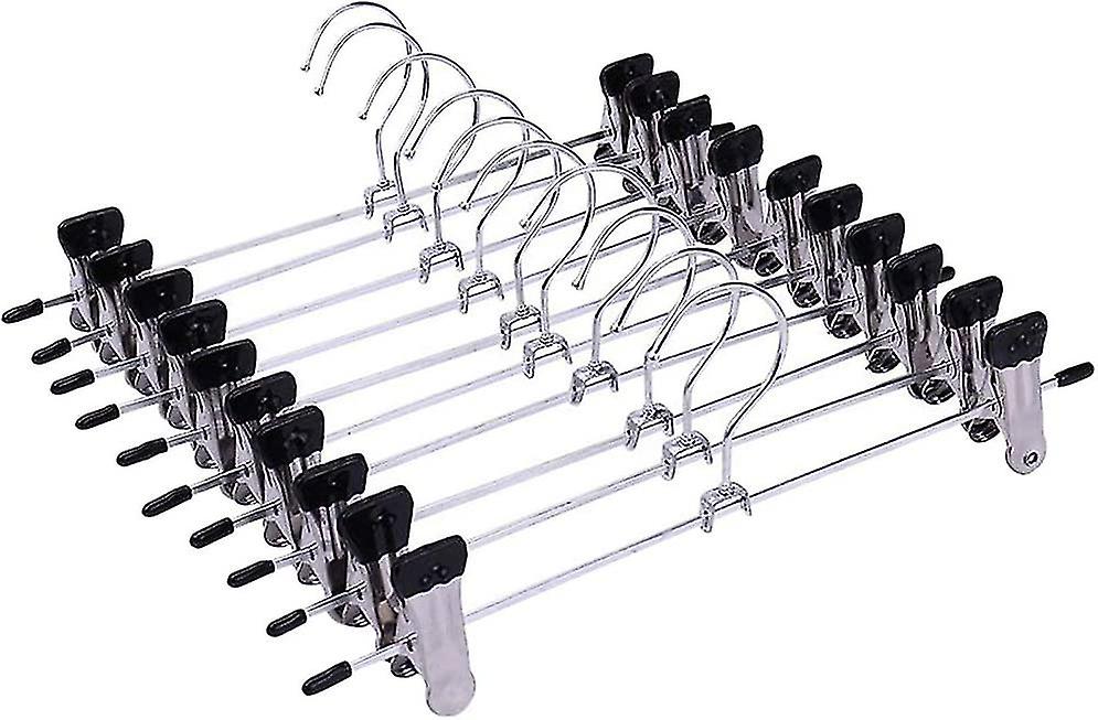 10pcs Skirt Coat Strap Non-slip Clip Adjustable Hanger
