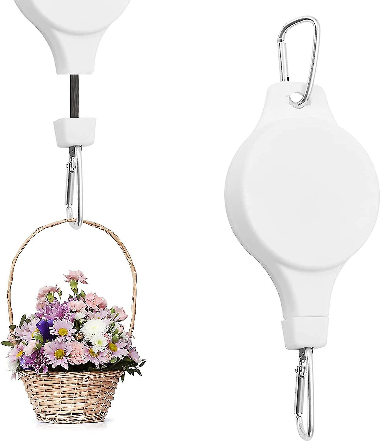 2 Pack Hanging Basket Pulley,retractable,adjustable And Heavy Duty
